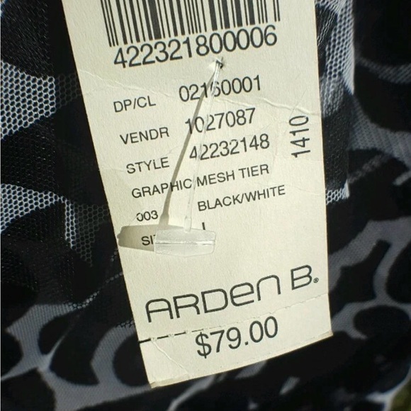 Arden B Sleeveless Tiered Layered  Black & Gray Short Mini Dress Size L NWT $79 - Picture 9 of 9